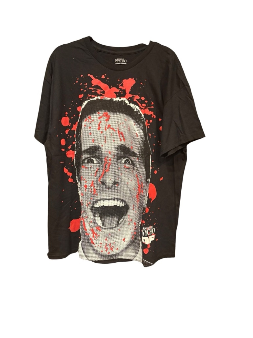 American Psycho Graphic Tee Blood Splatter Horror Movie XL Z8